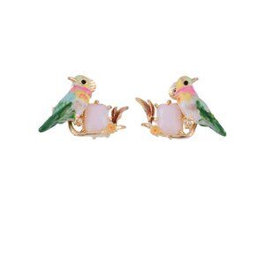 Les Nereides Hummingbird Stone Stud Earring